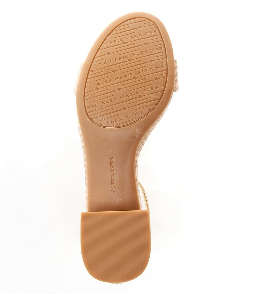Alex Marie Malahn Embossed Leather Block Heel Dress Sandals