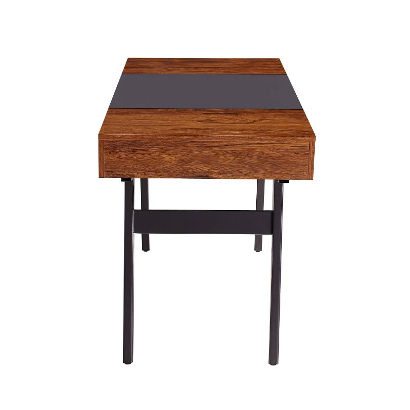 Expandable Modern Desk with Storage Mahogany - Techni Mobili