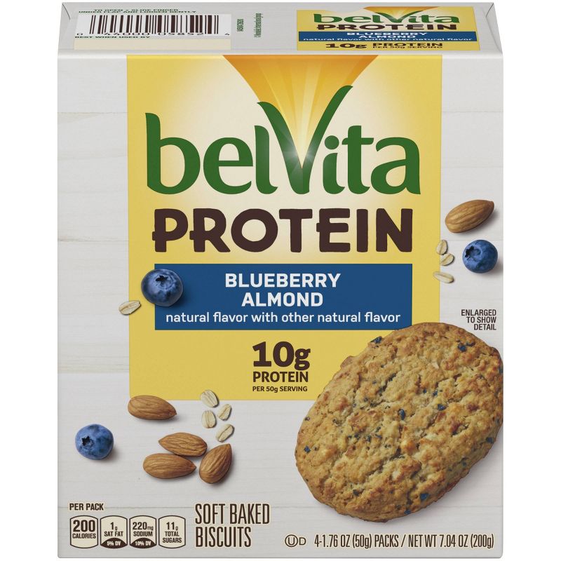 belVita Protein Blueberry Almond Breakfast Bars - 4ct