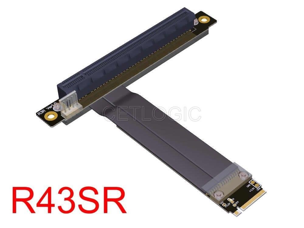 M.2 Key M to PCIe x16 Extender Cable Adapter, R43S,Stable PCIe Gen3 8Gbps