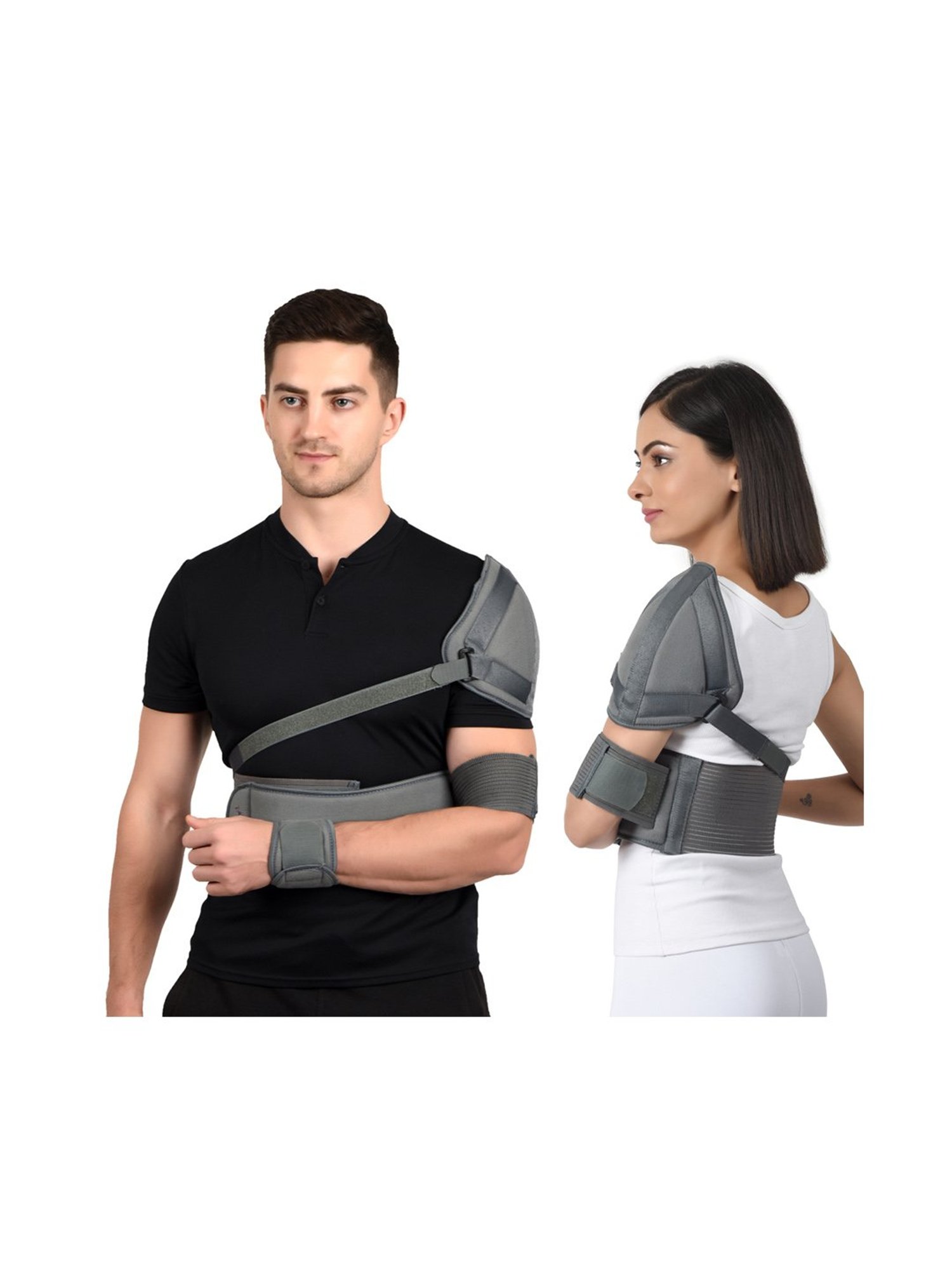 HealthSense Posture Corrector for Men, Back Pain Relief with Back Support Belt (Small) - Black