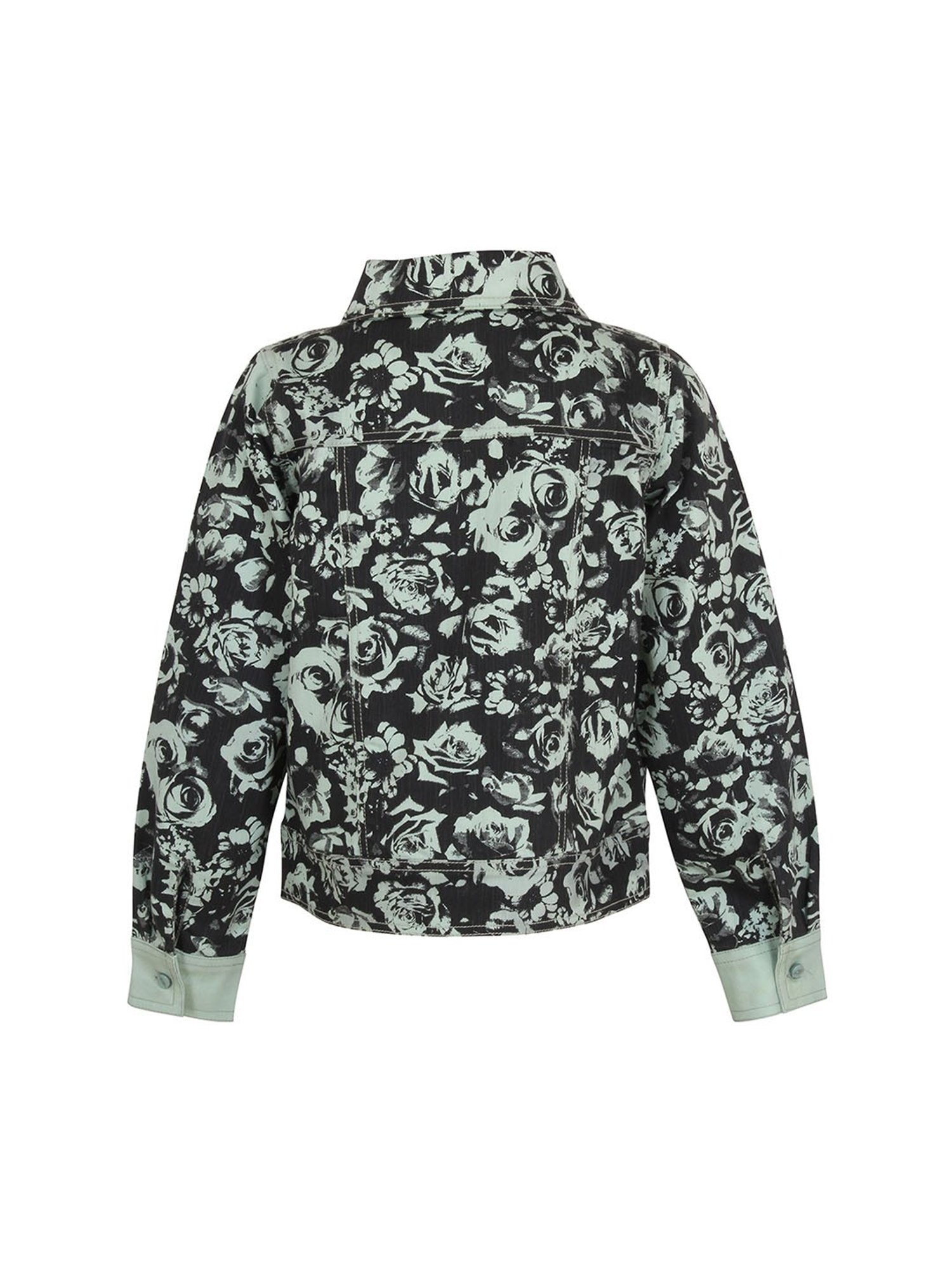 Elle Kids Black Self Pattern Jacket