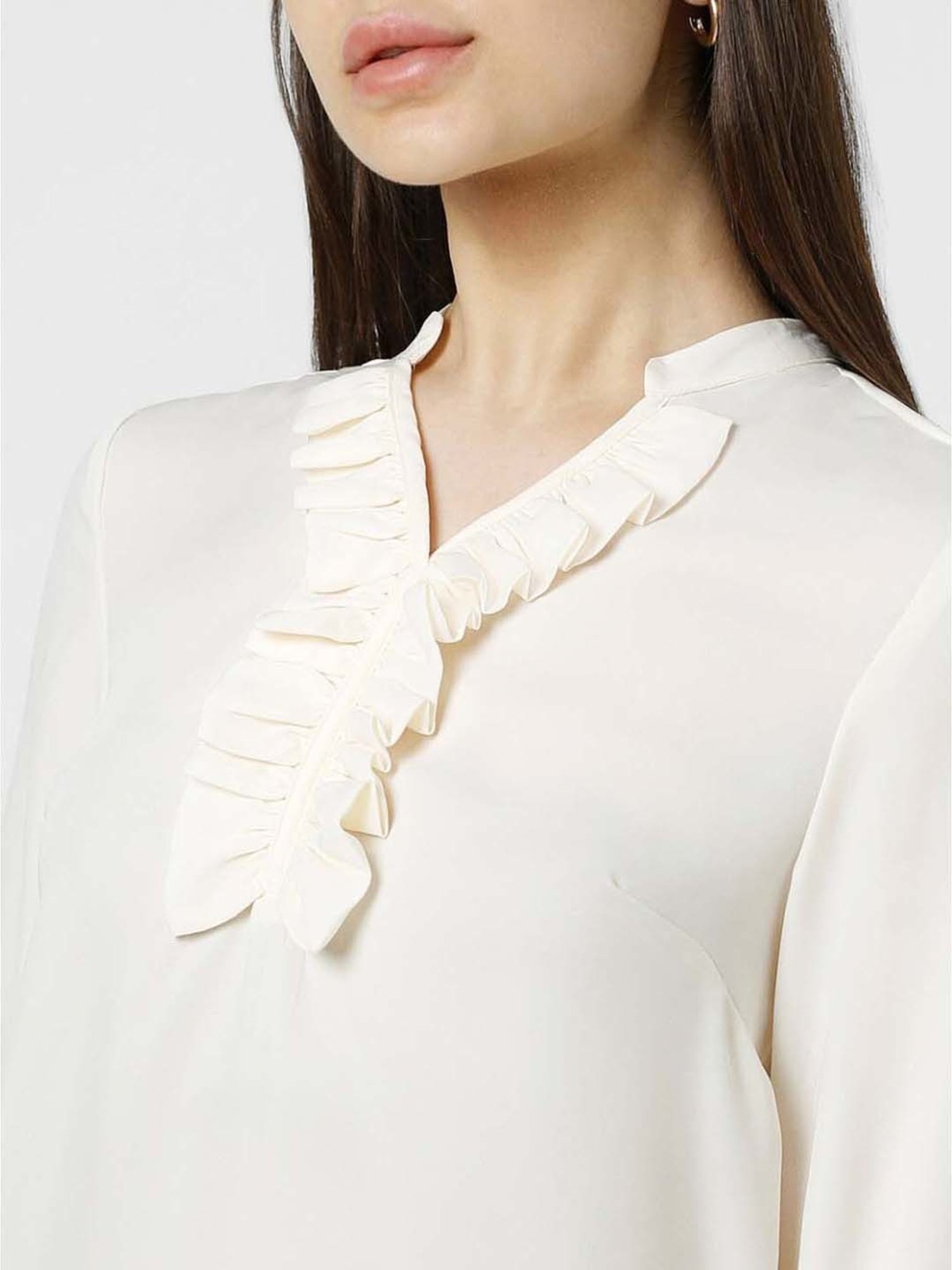 Van Heusen Cream Regular Fit Top