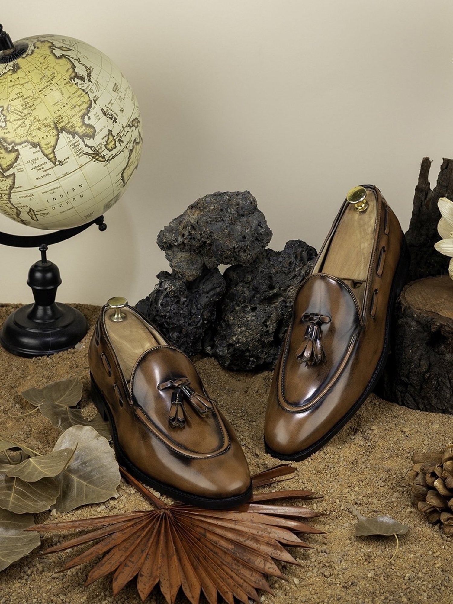 Griffin Men's PHILLIPPE NAPPA Brown Boat Shoes