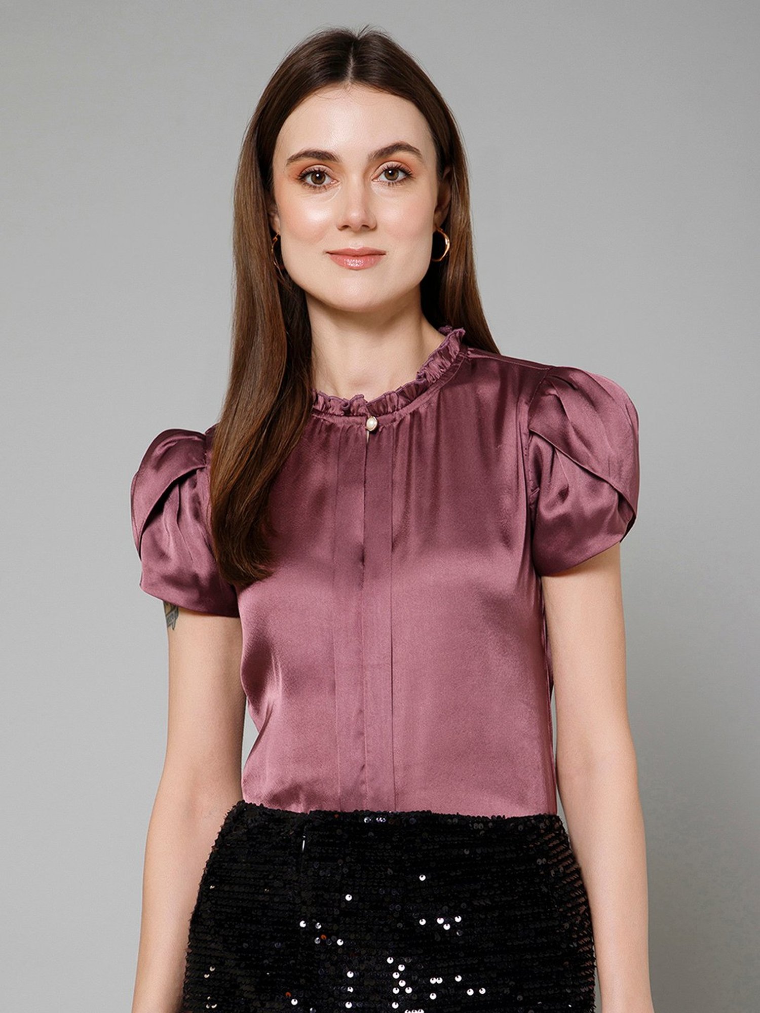 PURYS Wine Regular Fit Top