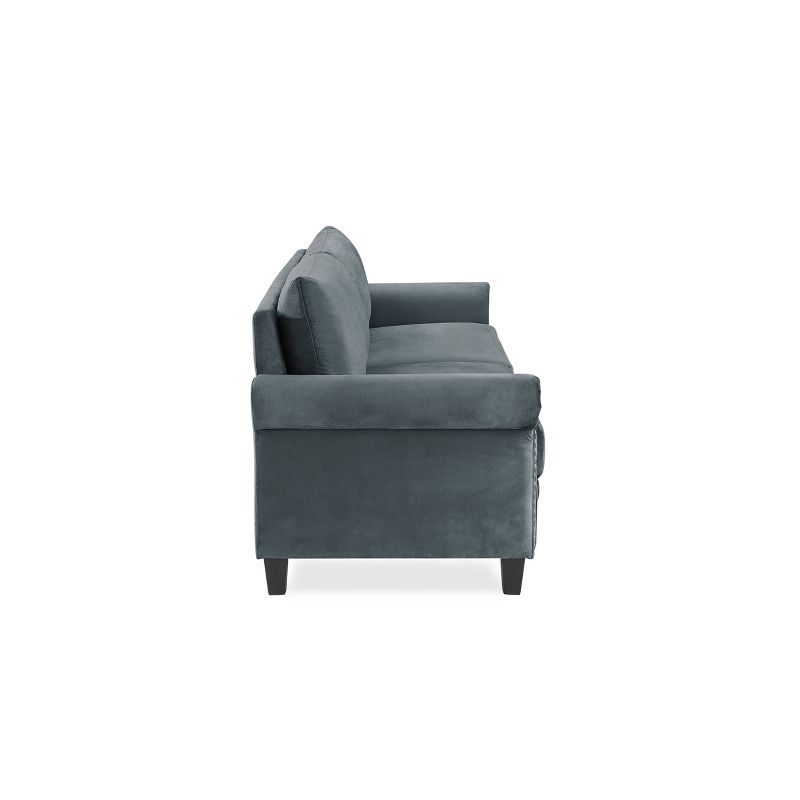 Ashley Microfiber Upholstery Sofa with Nailhead Trimming Dark Gray - Lifestyle Solutions