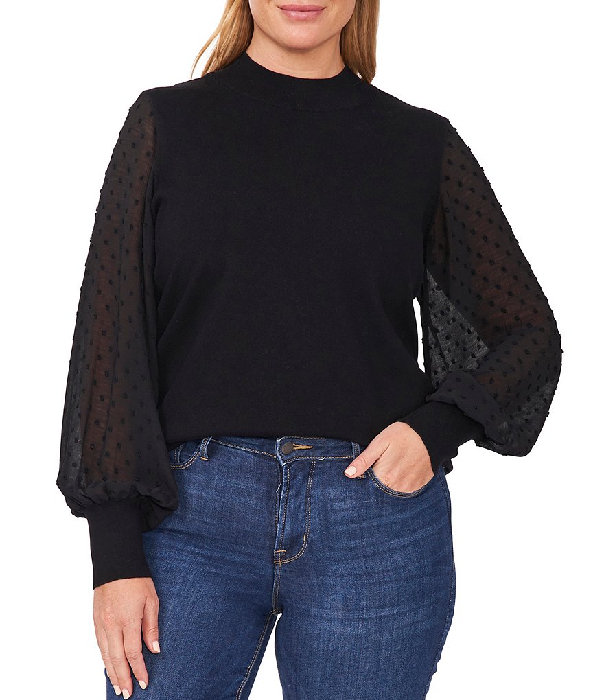 Ruby Rd. Plus Size Ombre Striped 3/4 Sleeve Button Front Long Cardigan