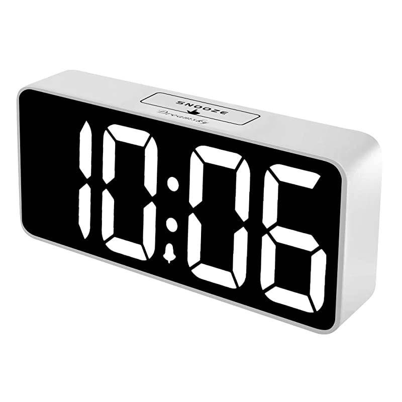 89 Inches Large Digital Alarm Clock with USB Charging Port Fully Adjustable Dimmer Battery Backup 1224Hr Snooze Adjustable Alarm Volume Bedroom Desk Alarm Clocks