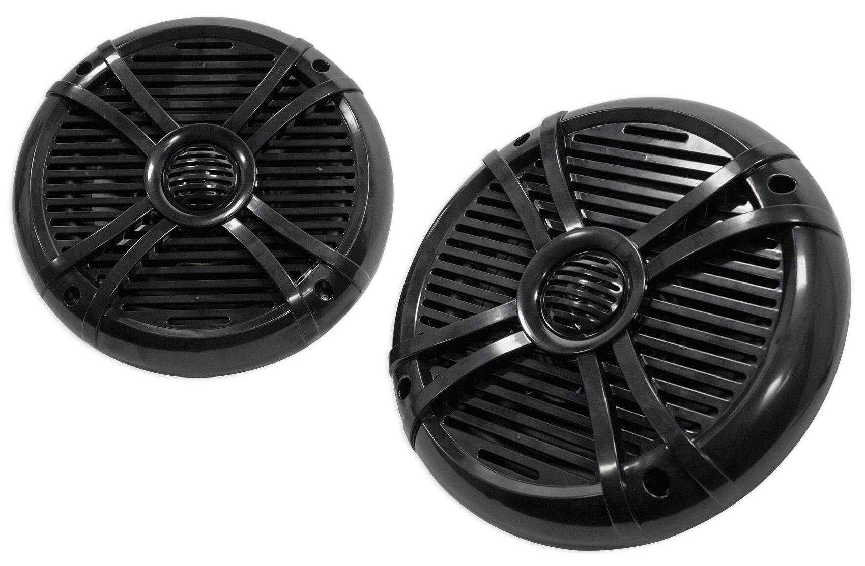 4 rockville rmsts80b 8" 2000 watt waterproof marine boat speakers 2way black