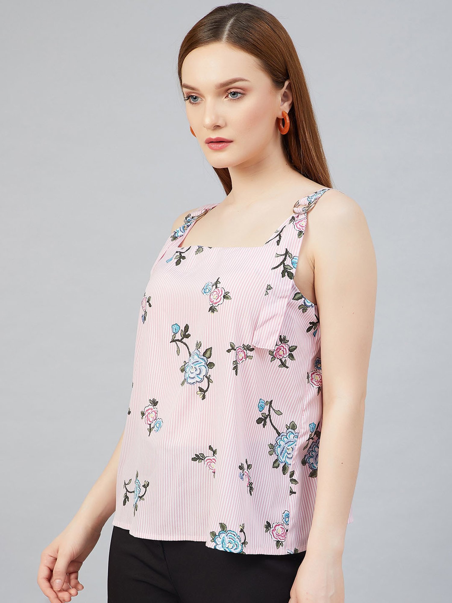 Marie Claire Pink Floral Print Top