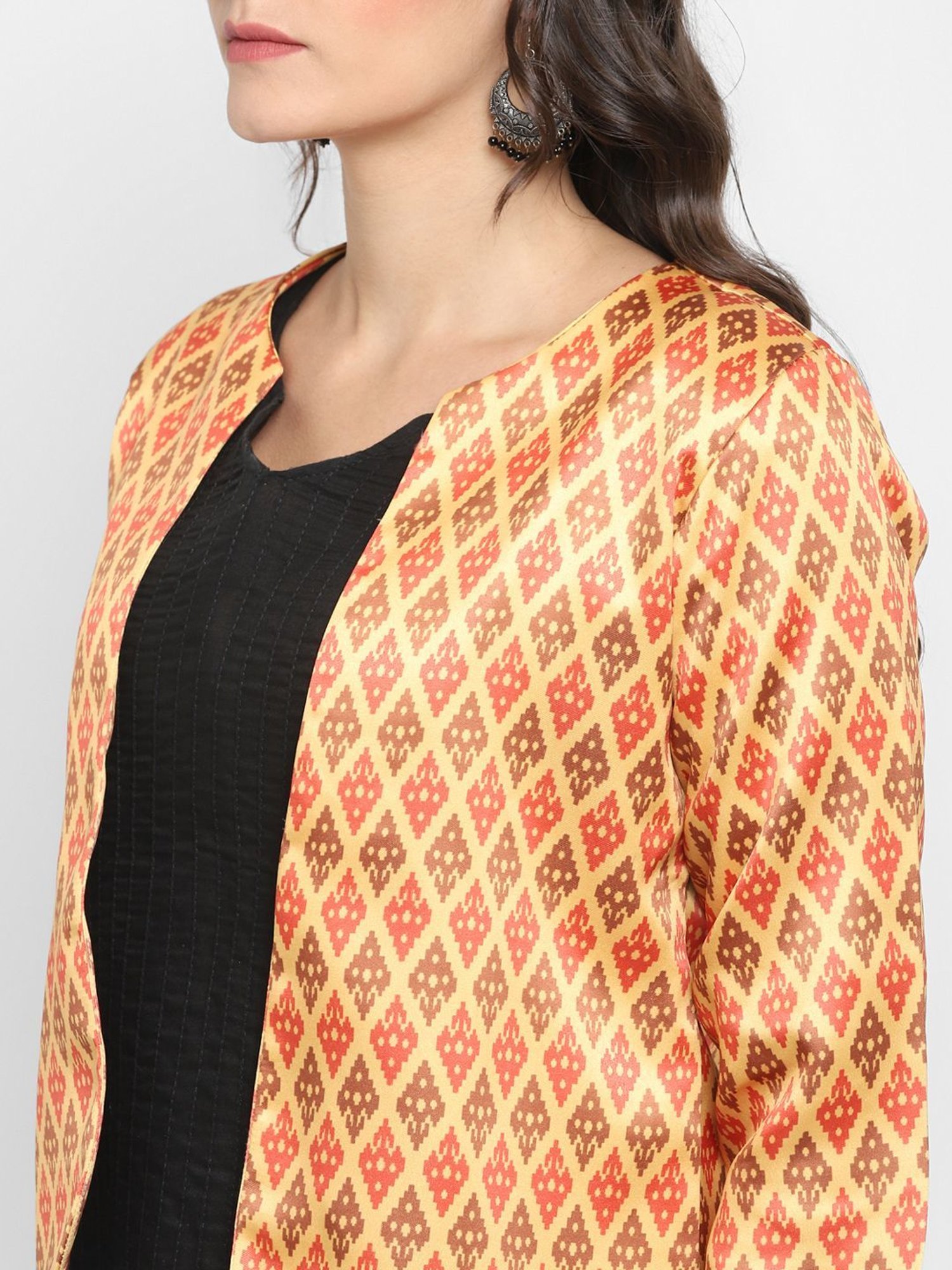 Hangup Yellow Printed Shrug