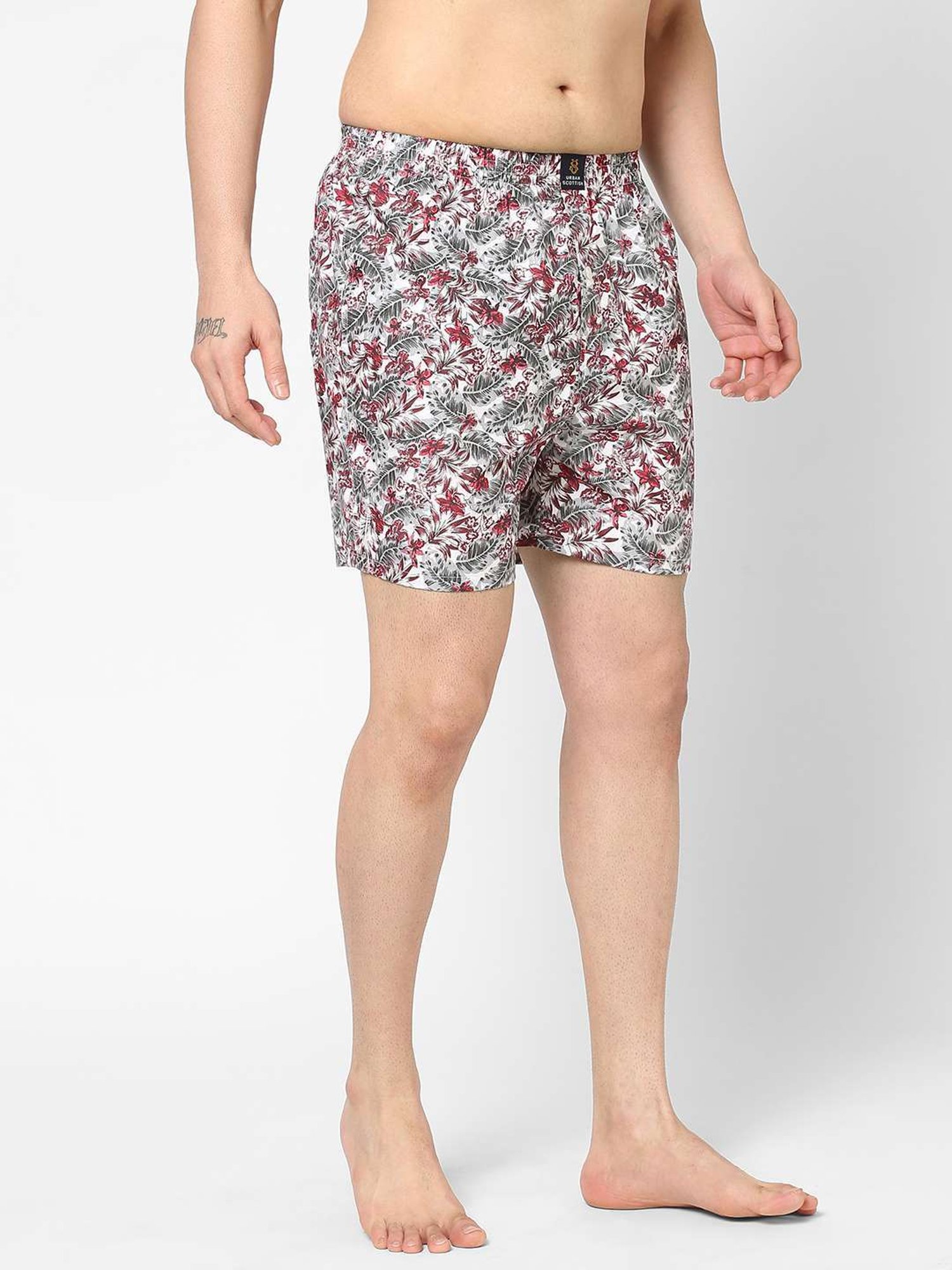 Urban Scottish Multicolored Regular Fit Printed Boxers - Pack Of 2