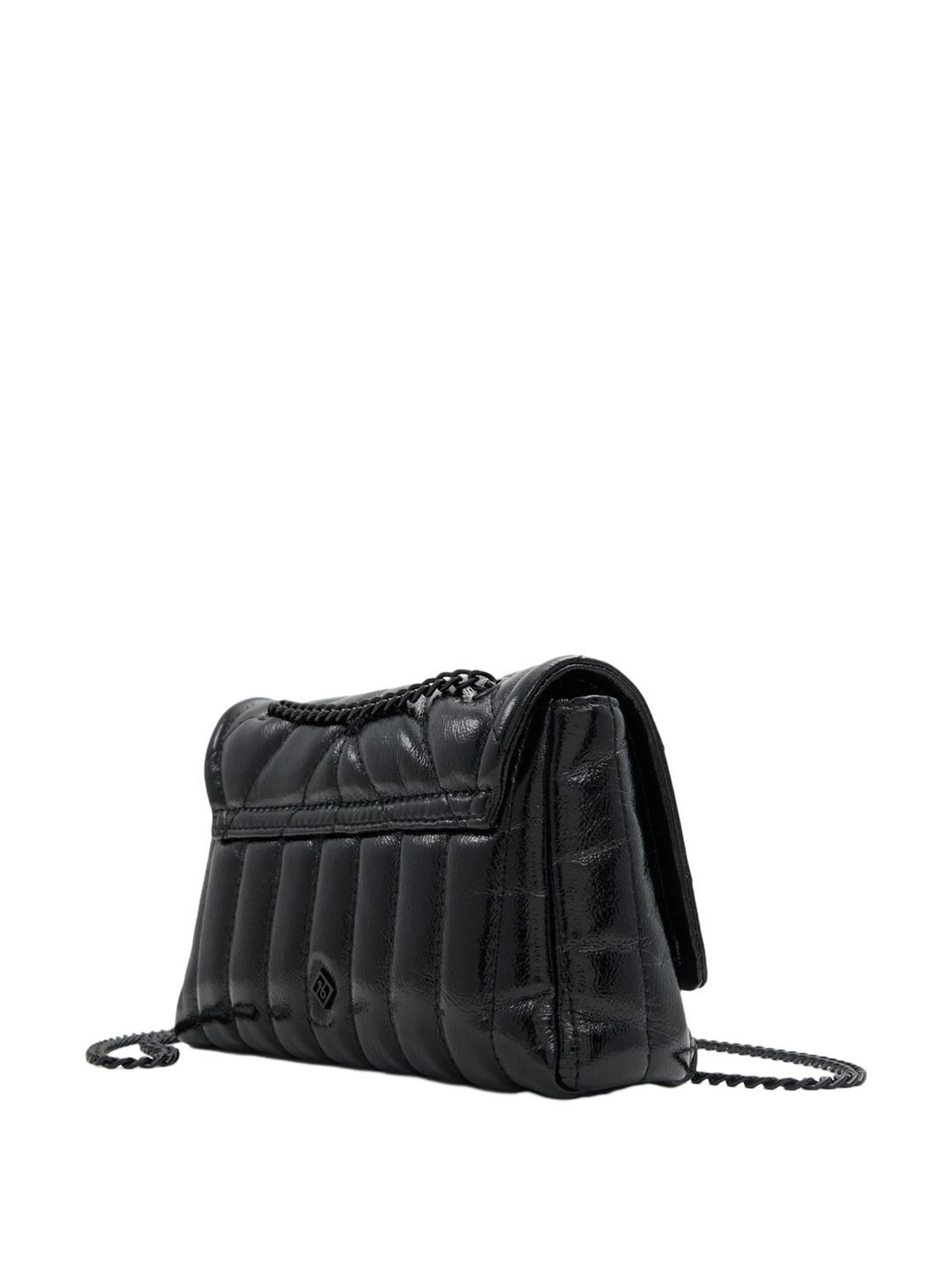 Call It Spring Black Textured Small Sling Handbag
