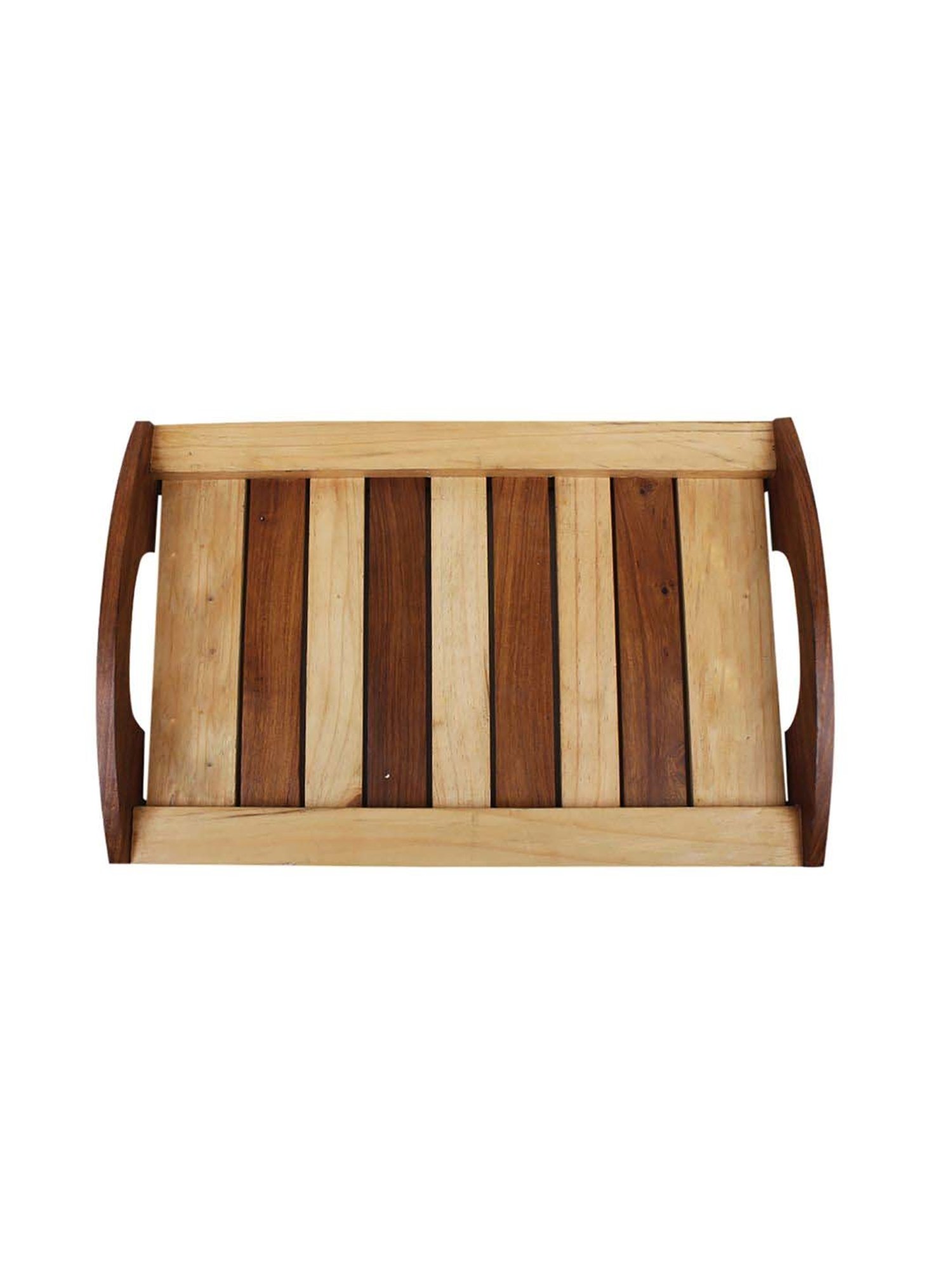 VarEesha Brown Sheesham Wood Rectangular Tray
