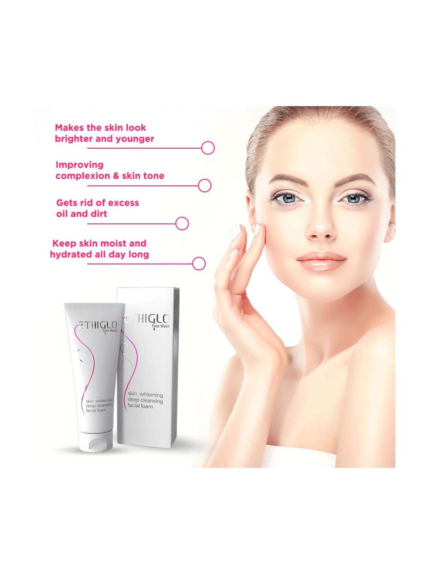 Ethiglo Skin whitening Face Wash - Pack of 4 (70 ml Each)