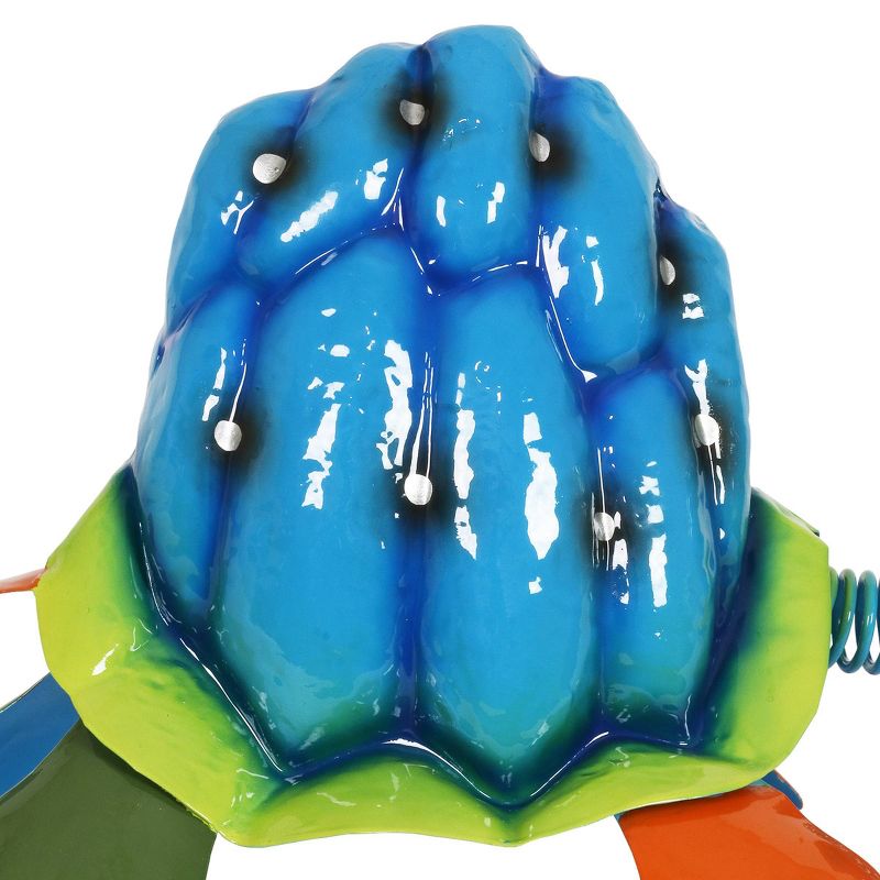 7.8" Resin Metal Painted Turtle Statue - Exhart