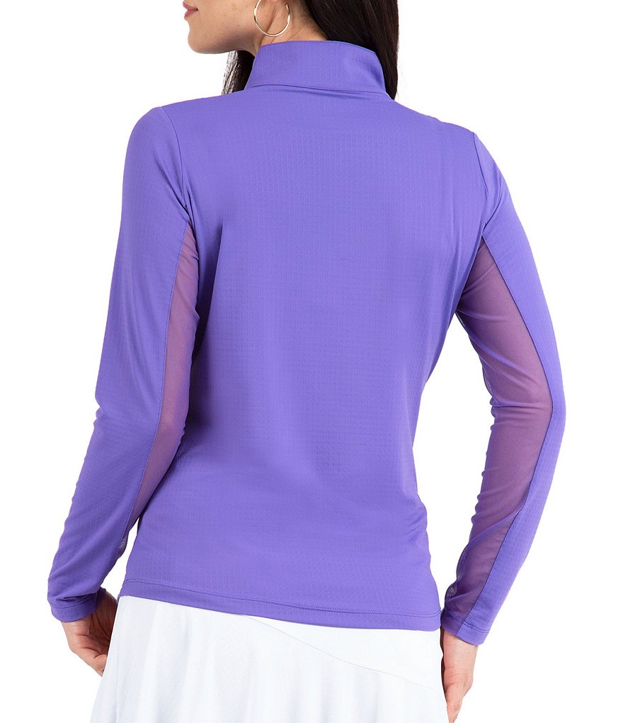 IBKUL Solid Long Sleeve Mock Neck Top