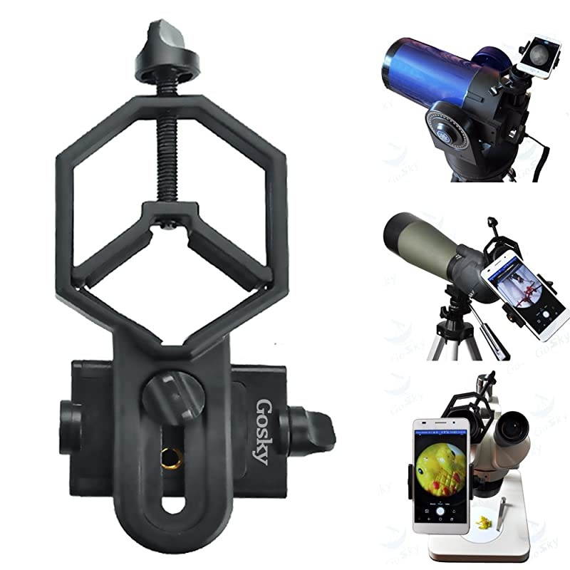 Big Type Universal Smartphone Adapter Mount for Spotting Scope Telescope Binocular Monocular, Black