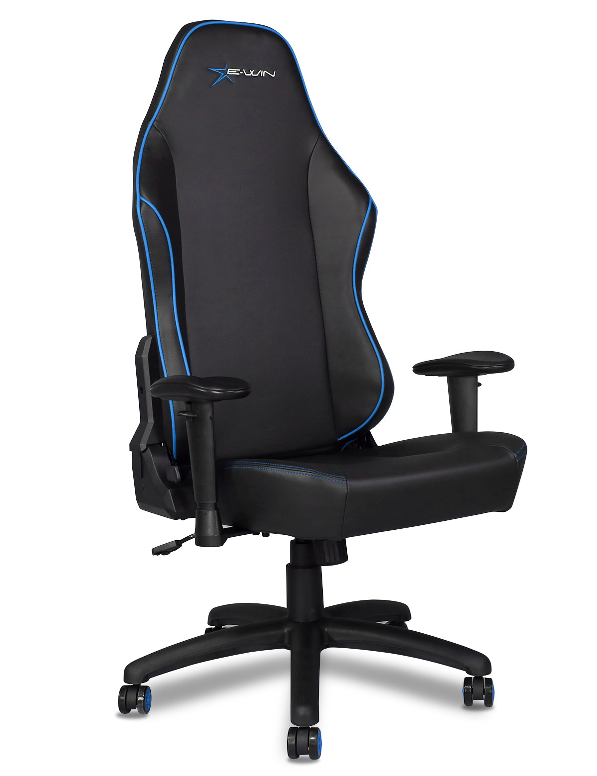 EWin Gaming and Office Chair KTC Knight Series Ergonomic With Head and Back Pillows (Black and Blue)