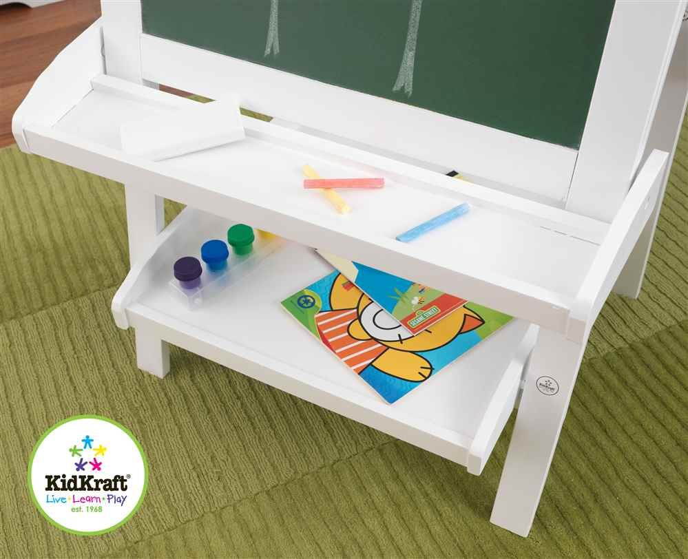 KidKraft Deluxe Wood Easel White - 62040