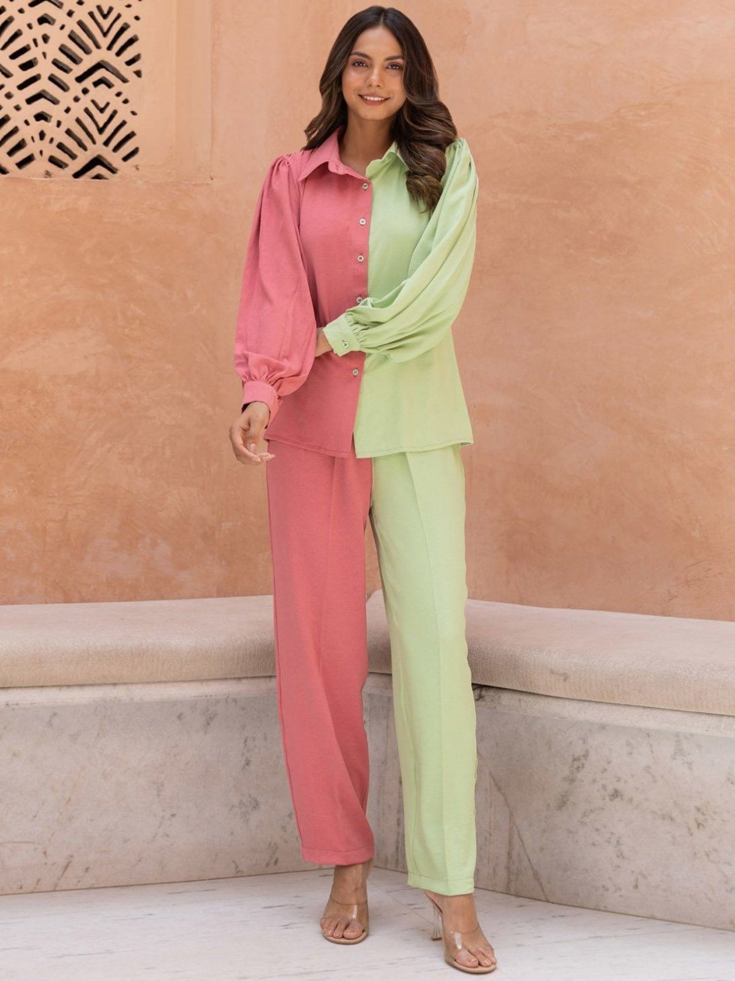 BInfinite Pink Blossom Mint Coords-Set