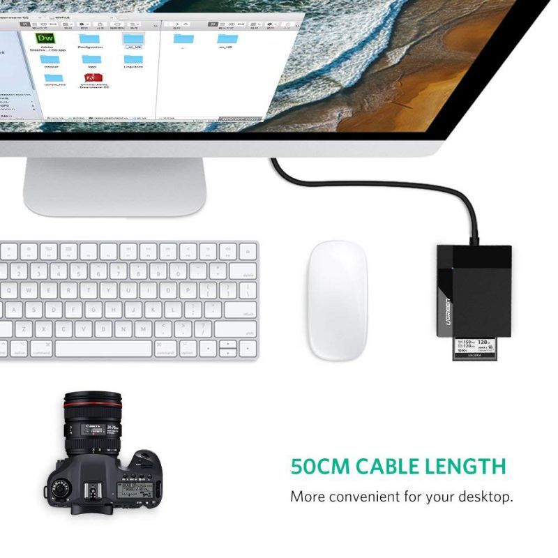 Wanmingtek USB 3.0 SD Card Reader  Card Hub Adapter Compatible CF, CFI, TF, SDXC, SDHC, SD, MMC, Micro SDXC, Micro SD, Micro SDHC, MS, UHS-I for Computer, Macbook,Notebook