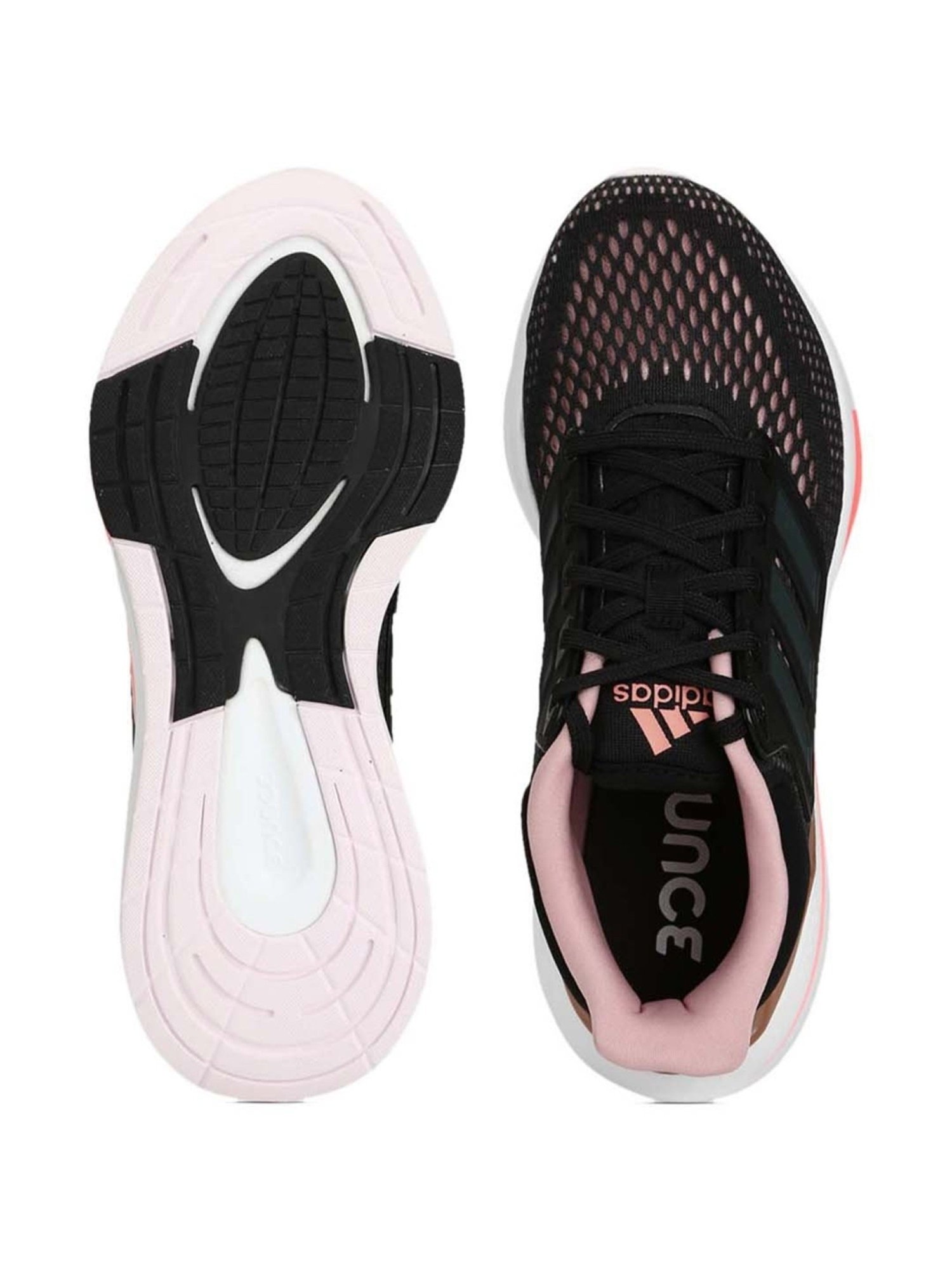 Adidas Women's EQ 21 Ink Black & Pink Running Shoes