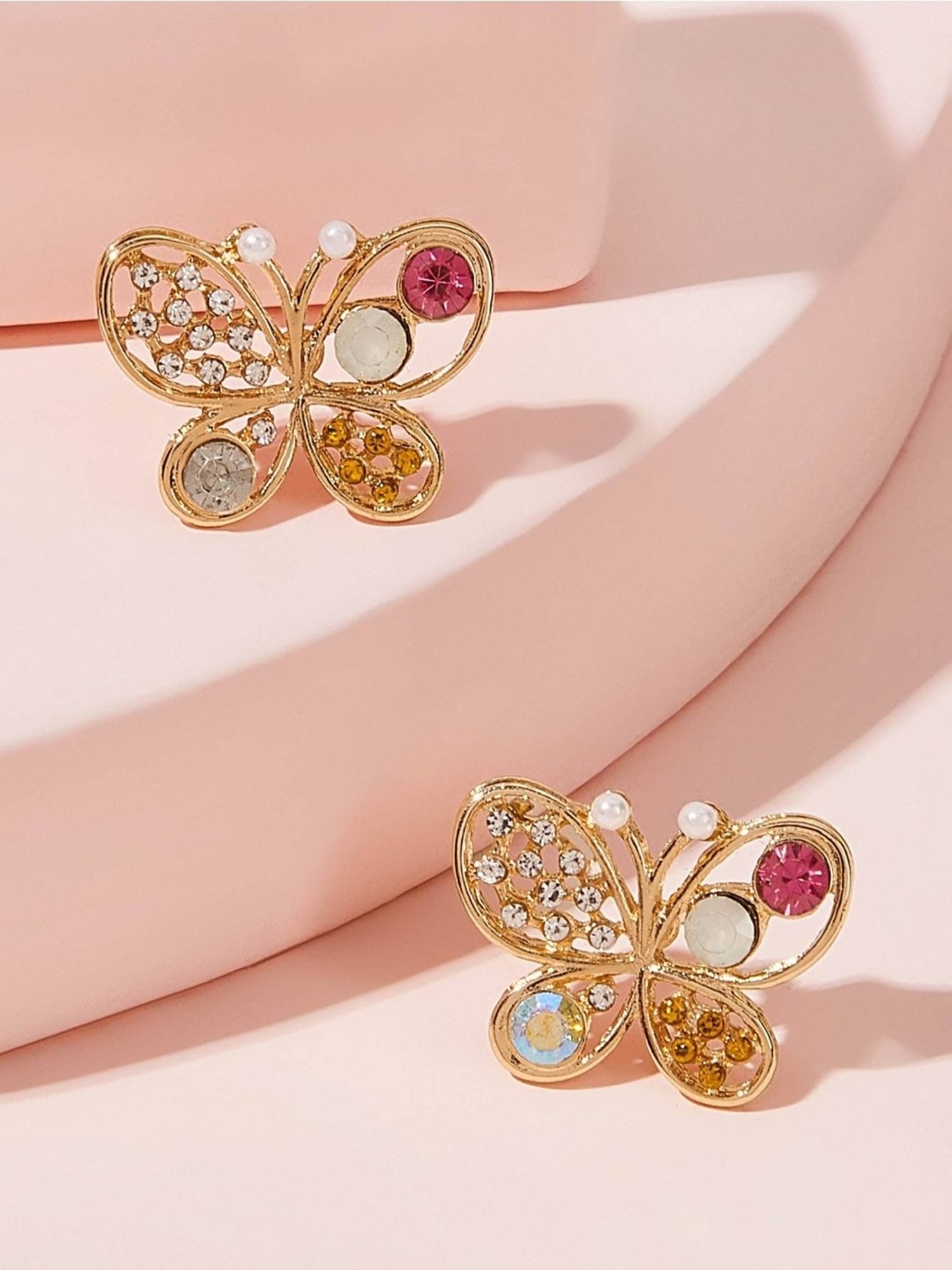 Sri Jagdamba Pearls Black Rosy Pearl Drop Earrings