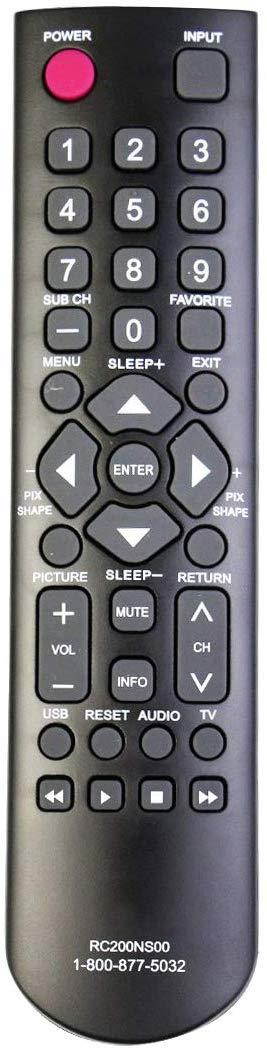 RC200NS00 Replaced Remote Control Compatible with Sanyo TV FW24E05T FVM4012 DP24E14M DP40D64 FVD4064 DP32D53 DP32D53M DP50E44M