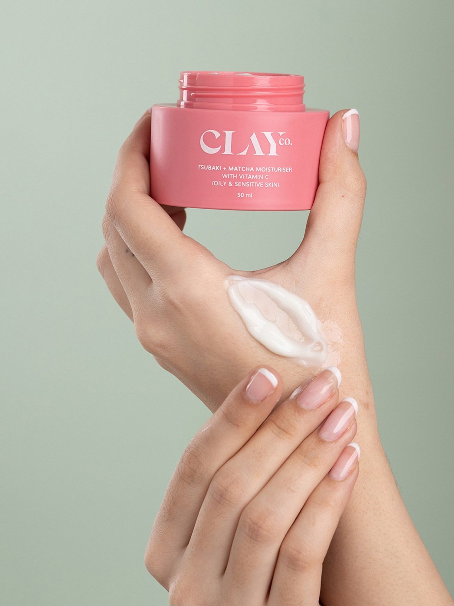 CLAYco Tsubaki + Matcha Moisturiser with Vitamin C for Oily and Sensitive Skin - 50 ml