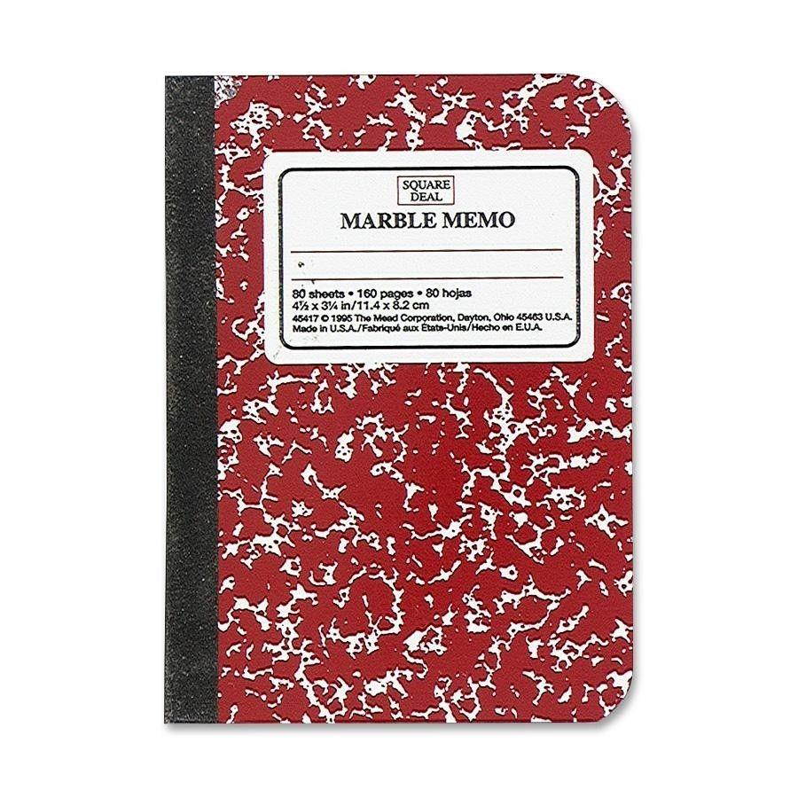 Mead Square Deal Colored Memo Book - 80 Sheet - Narrow Ruled - 3.50" X (45417)