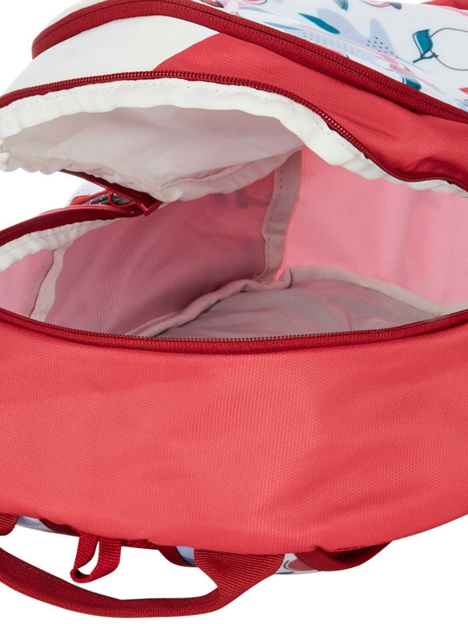 Wiki 21.5 Ltrs Red & White Medium Backpack