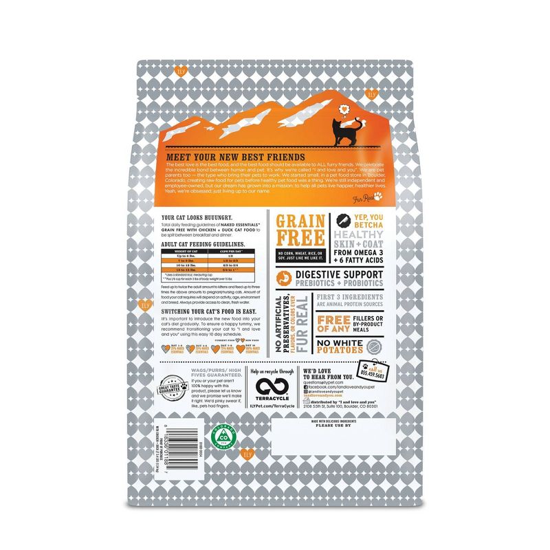 I and Love and You Naked Essentials Chicken and Duck Dry Cat Food - 3.4lbs