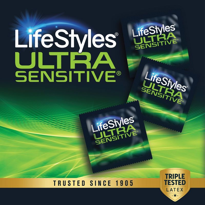 LifeStyles Ultra Sensitive Lubricated Latex Condoms - 40ct