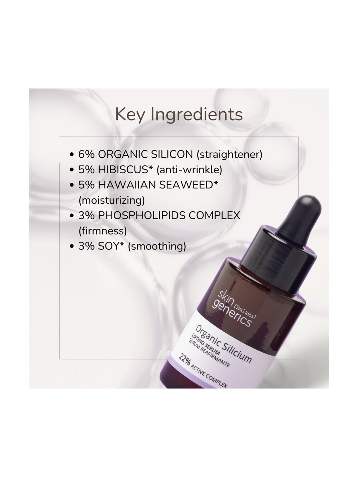 Skin Generics Organic Silicium Lifting Serum - 30 ml