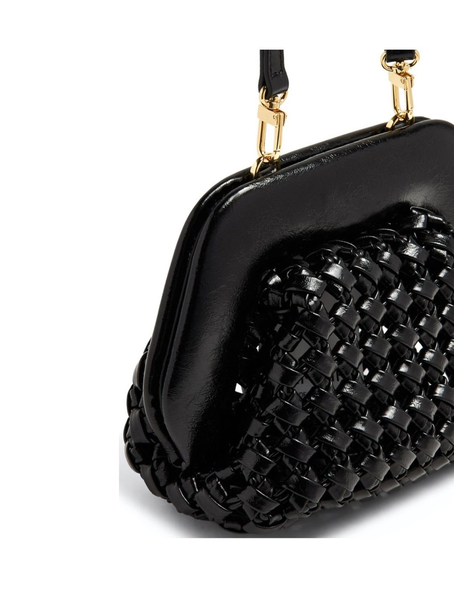 Themoire Black Gea Knots Shiny Cross Body Bag