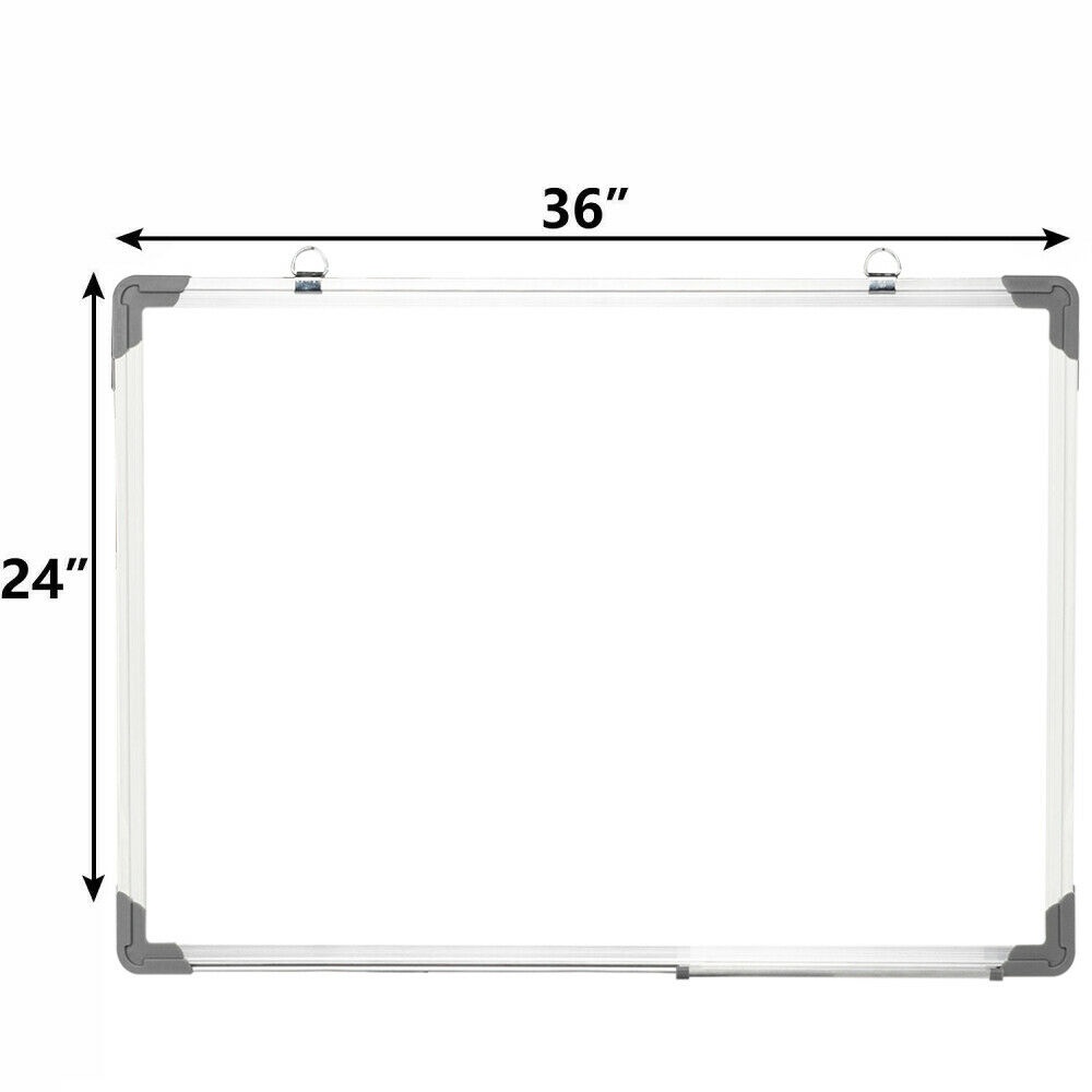 Multi-Function Magnetic Whiteboard w/Marker Dry Wipe Erase Board Aluminum Office
