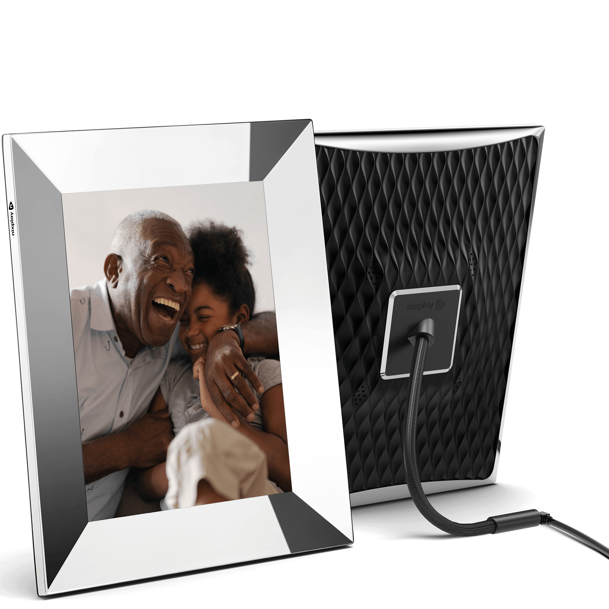 Nixplay 2K Smart Digital Picture Frame 9.7 Inch Silver - Share Moments Instantly via App or Email