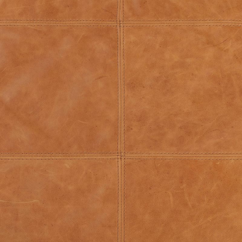 Dorit Square Ottoman Cognac Tan - Poly & Bark