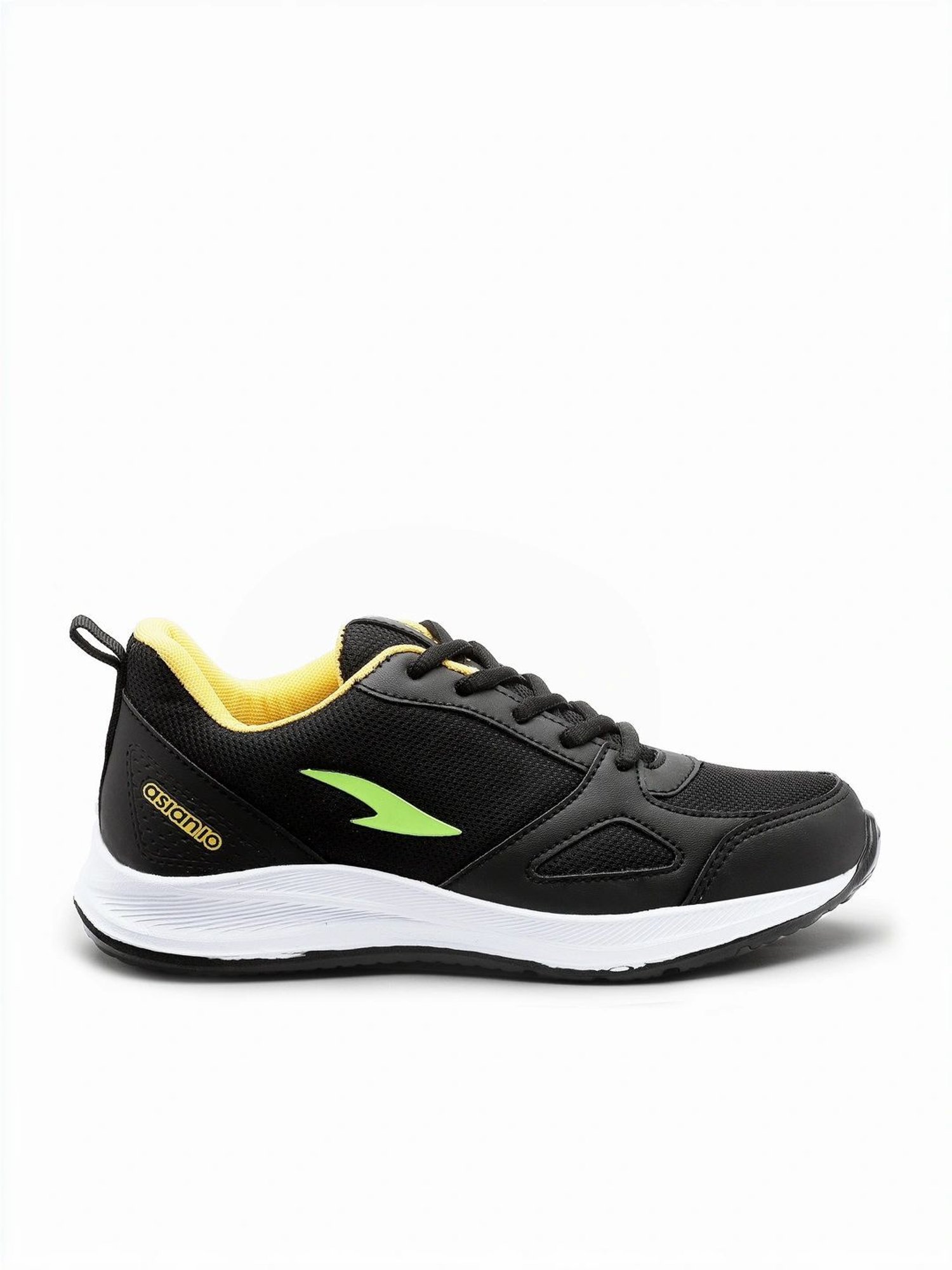 Asian Kids Black Running Shoes