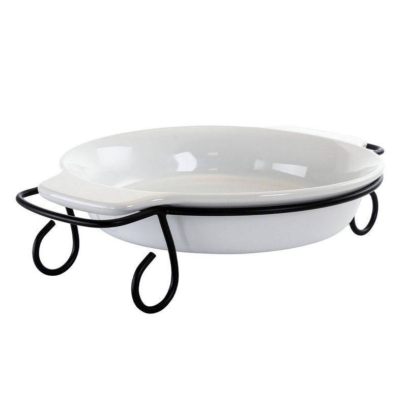 Gibson Elite 2pc Stoneware Gracious Bakeware with Metal Rack