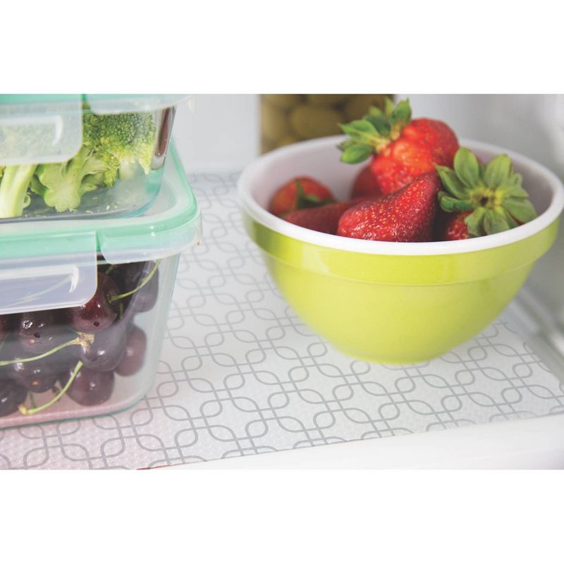 Mindfull 13" x 15' Antimicrobial Geo Fridge Liner Gray