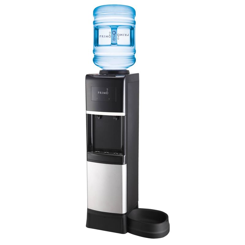 Primo Deluxe Freestanding Water Dispenser with Pet Station - Black