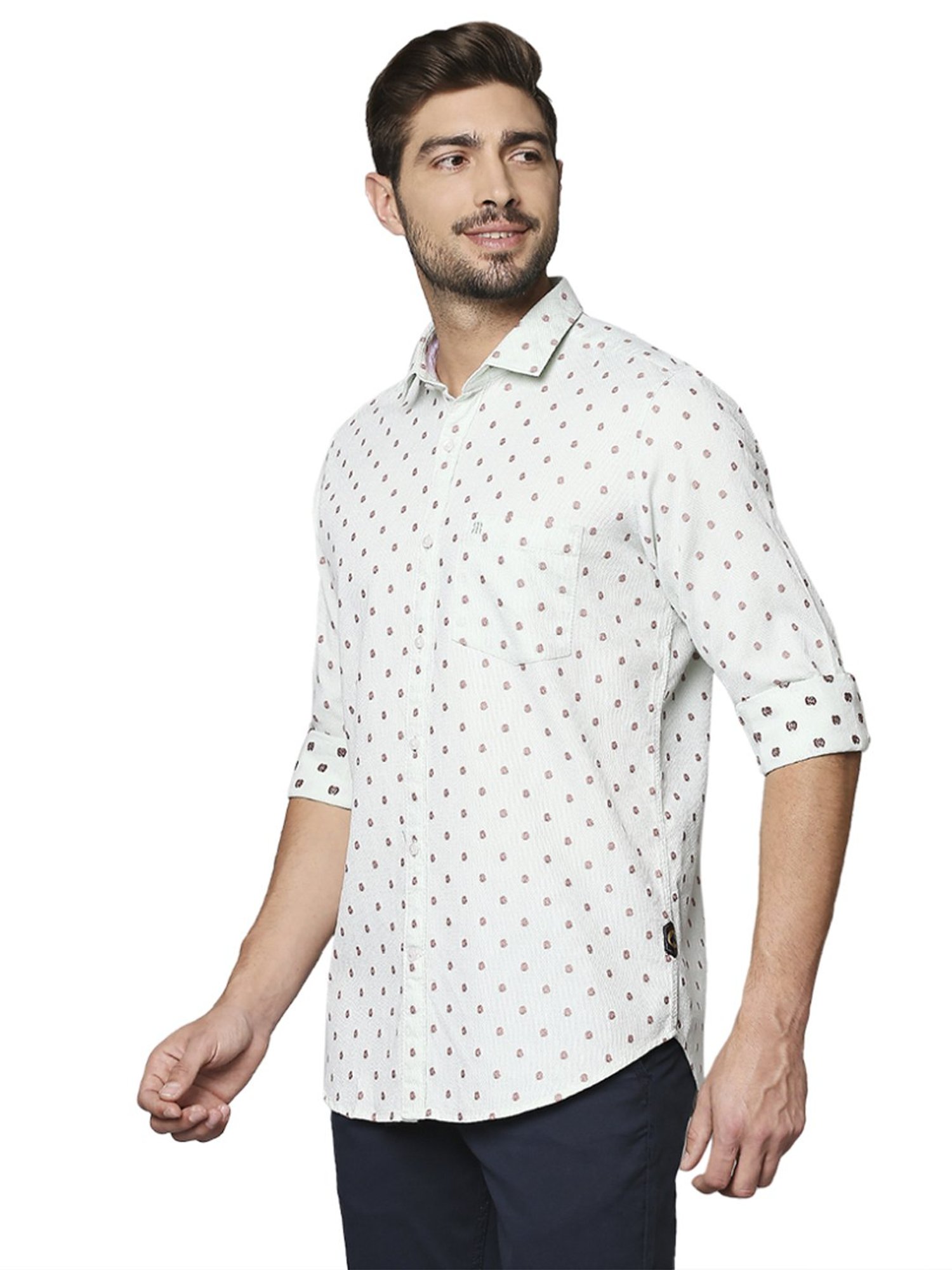 Raymond White Cotton Regular Fit Shirt