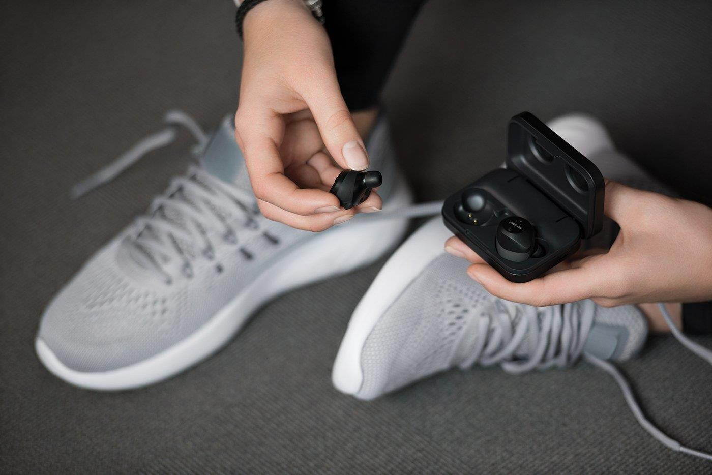 Jabra Elite Sport True Wireless Waterproof Fitness & Running Earbuds with Heart Rate and Activity Tracker - Advanced Wireless connectivity and Charging case - 4.5 Hour (Renewed)