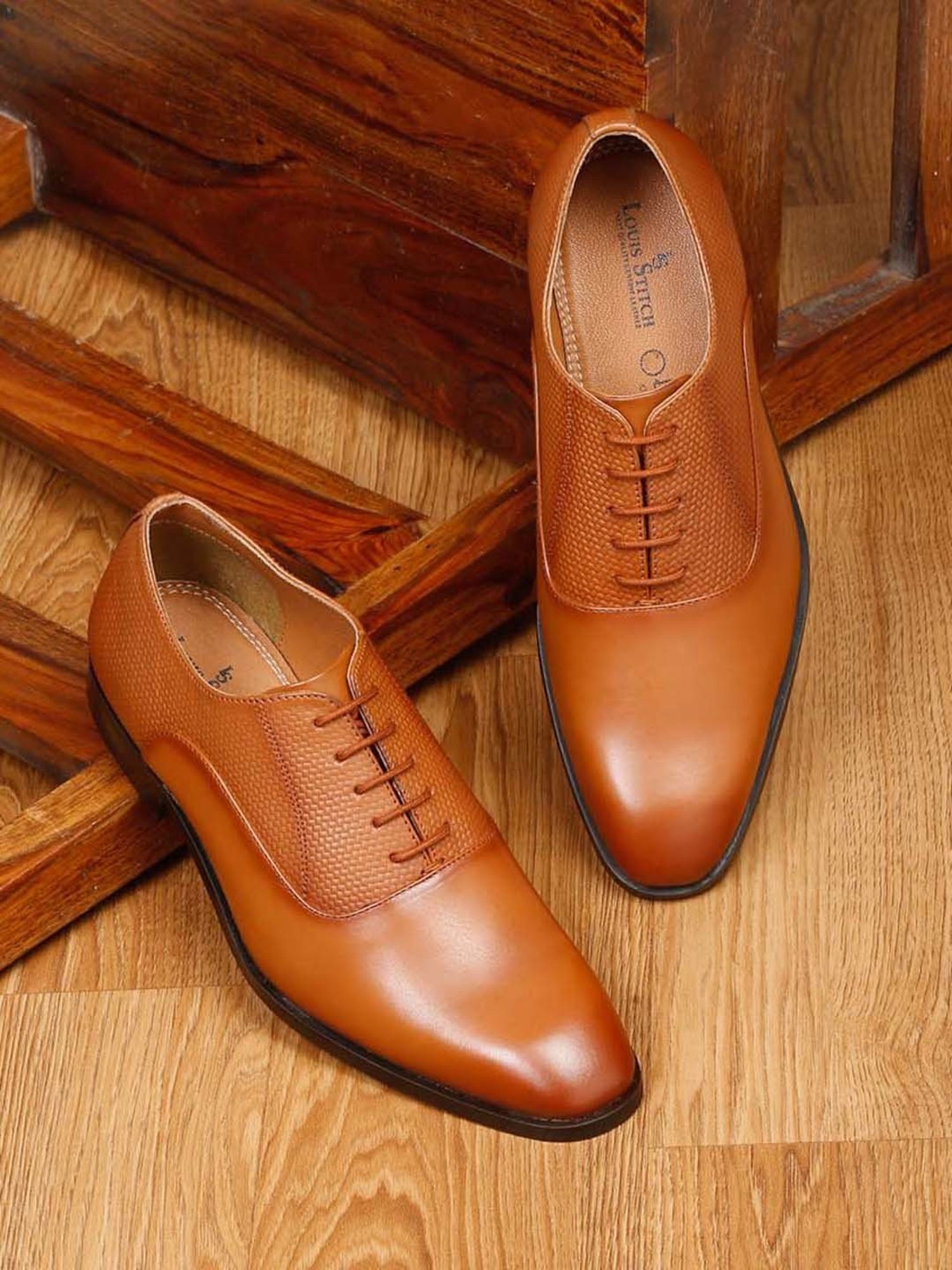 Louis Stitch Men's Russet Tan Oxford Shoes