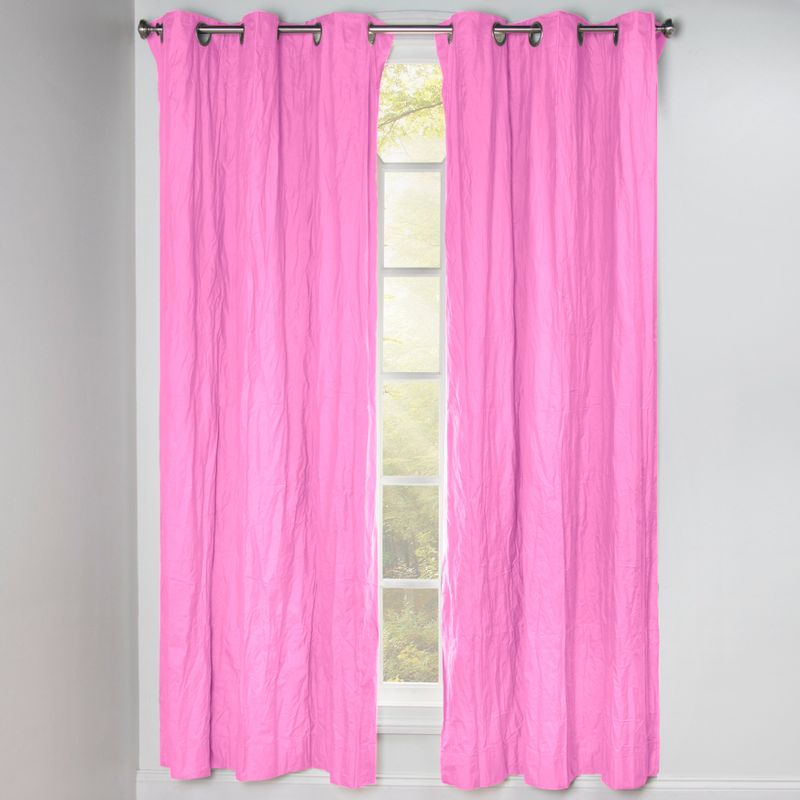 Red Solid 84" Rod Pocket Single Curtain Panel - Leaning Linens