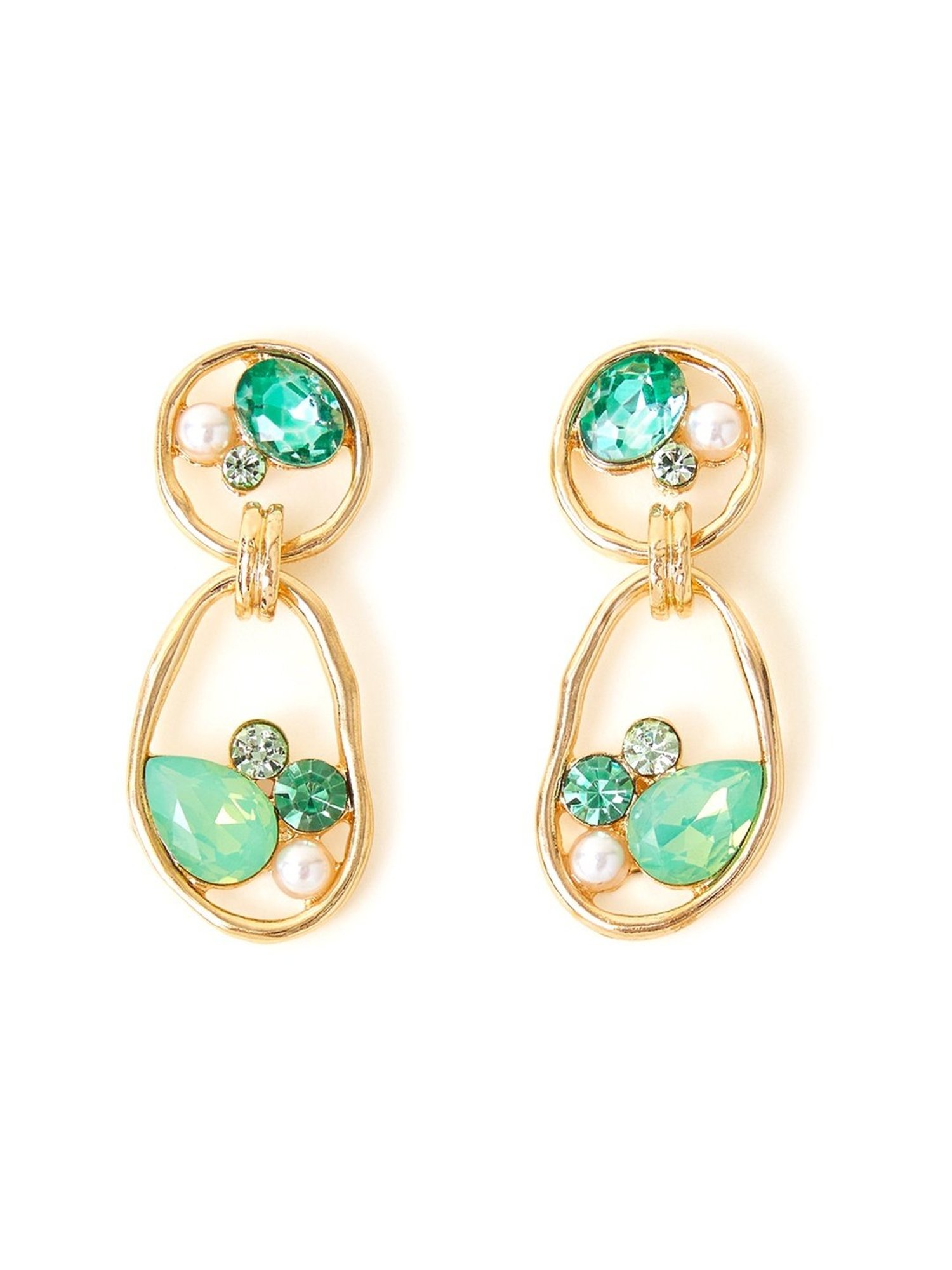 OOMPH Jewellery Yellow Enamel Floral Jhumki