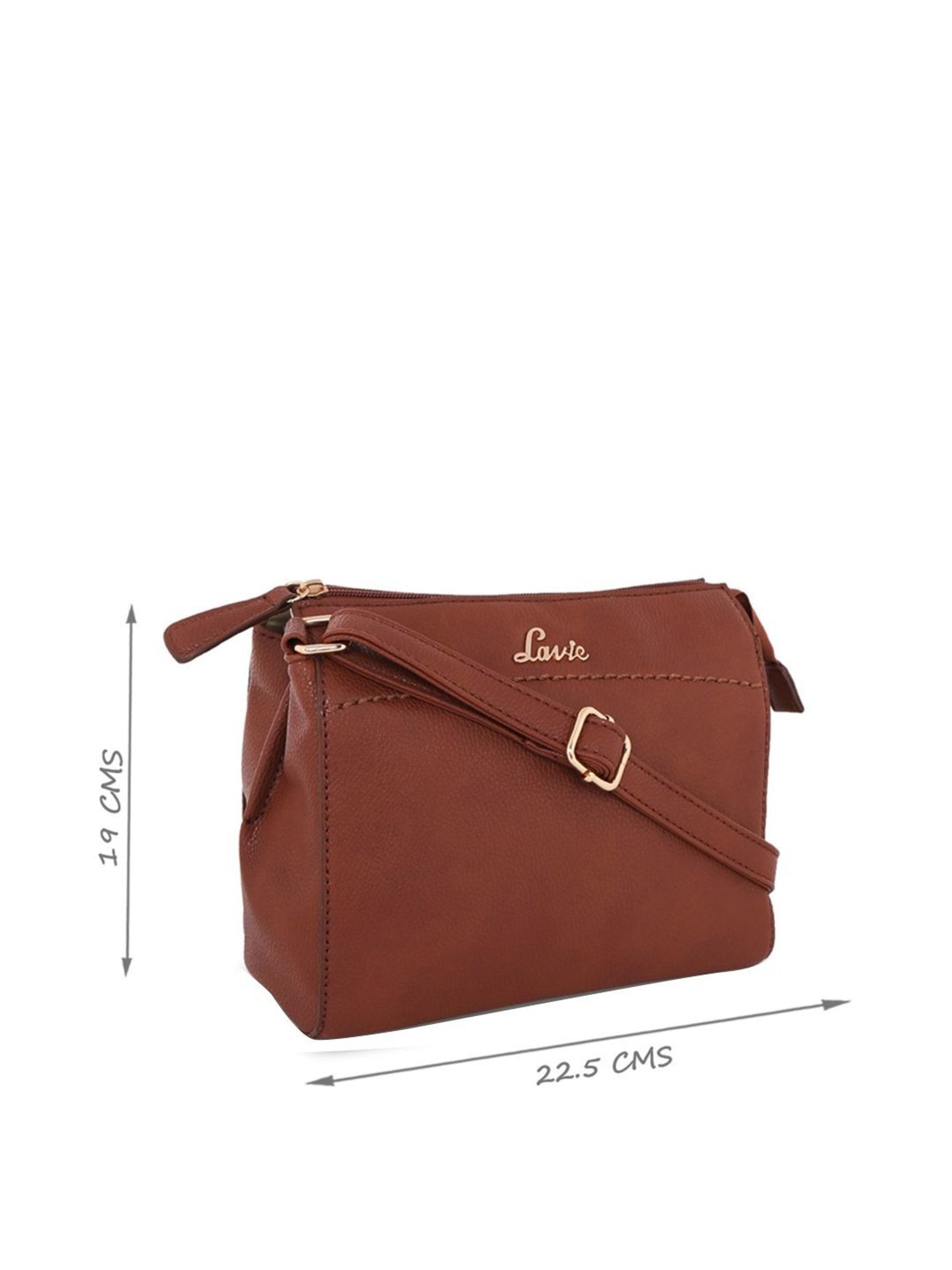 Lavie Brown Solid Sling Bag