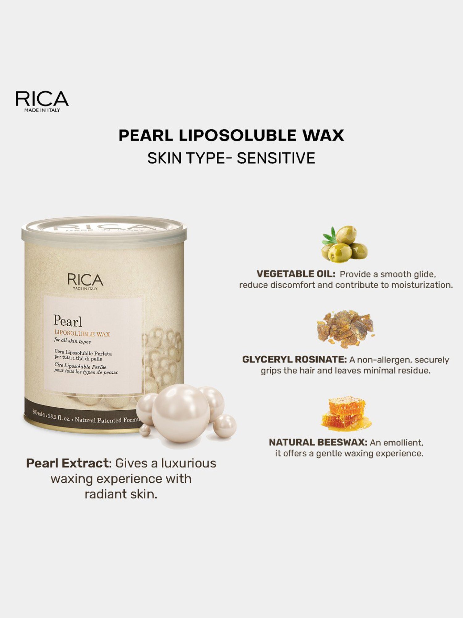 Rica Pearl Wax - 800 ml